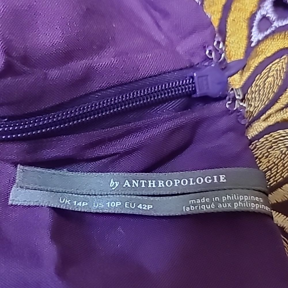 Anthropologie Embroidered Halter Mini Dress NEW Size 10P - Picture 6 of 8